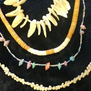 4 piece Shell beach necklace set, EUC